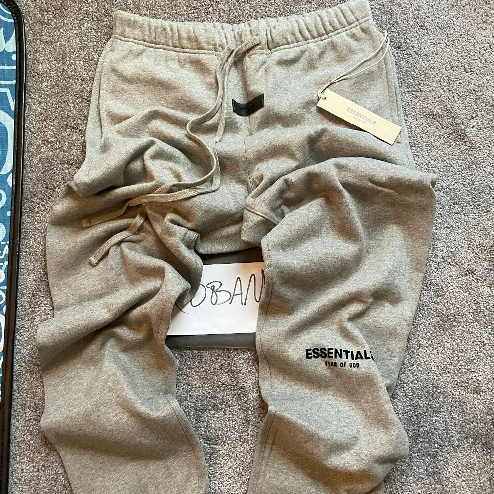 FOG - Fear of God Essentials Dark Oatmeal Joggers - (READ DESCRIPTION) - Picture 1 of 8